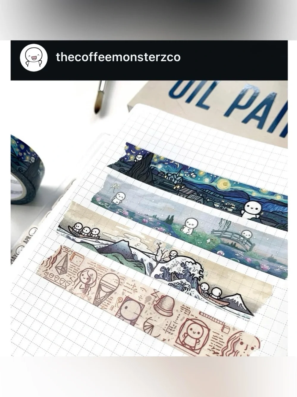 TheCoffeeMonsterzCo Washi Tape - Da Vanci